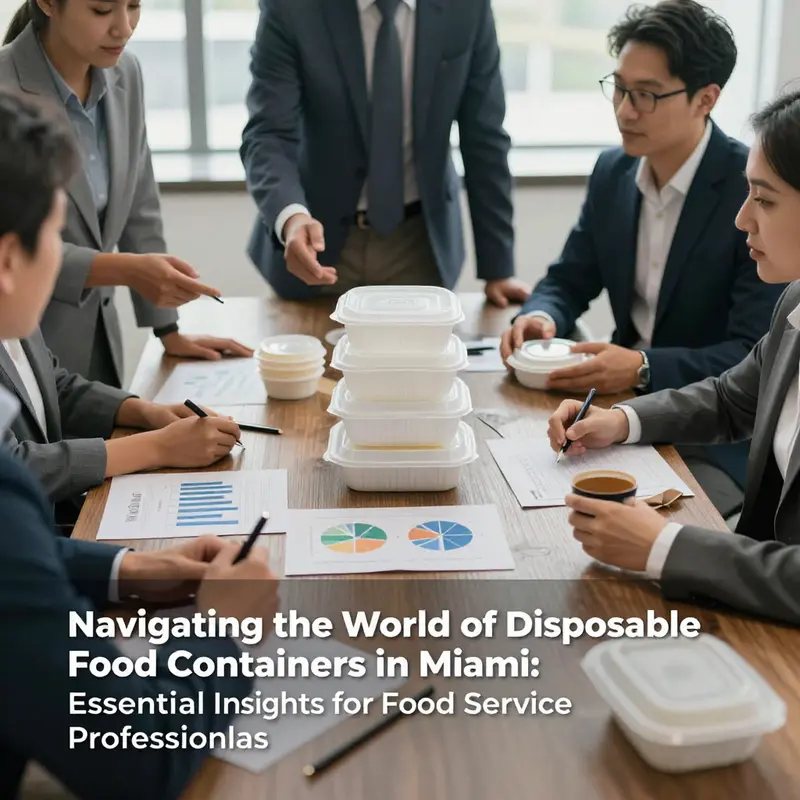 A diverse range of disposable food containers showcasing options available in the Miami market.