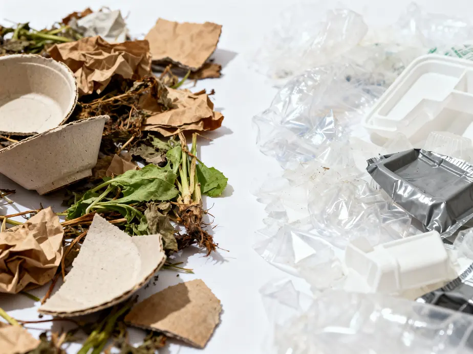 An illustrative close-up of a water-based coated paper bowl, exemplifying its innovative design and functionality.