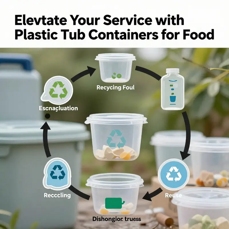 A collection of plastic tub containers showcasing their diverse types and functions, ideal for food storage and service.