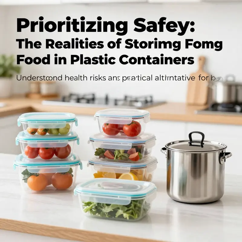 A kitchen counter featuring various food storage containers, including plastic, glass, and stainless steel options.