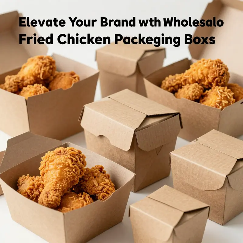 Diverse packaging options highlighting key features of fried chicken boxes.