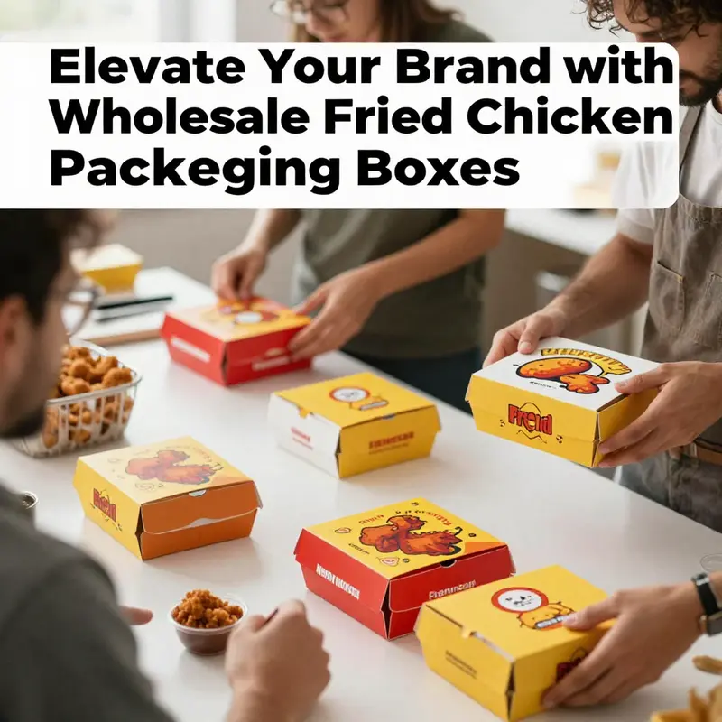 Diverse packaging options highlighting key features of fried chicken boxes.
