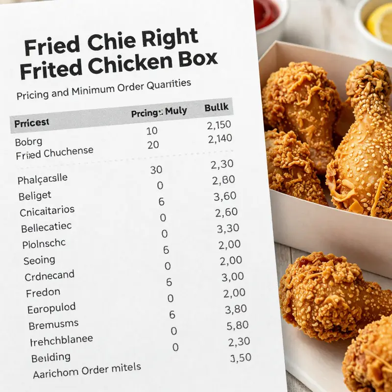 Different types of fried chicken boxes showcasing their materials and usage.