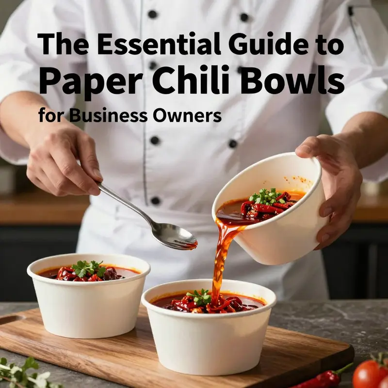 The kraft paper and moisture-resistant lining used in paper chili bowls highlight their sustainable composition.