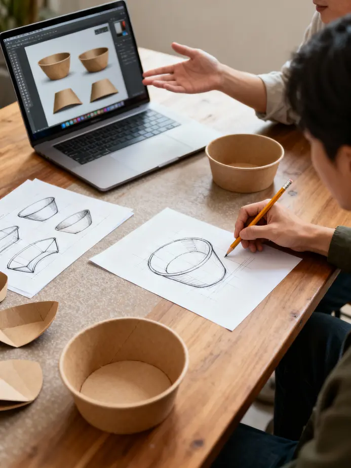 Diverse offerings from leading kraft paper bowl suppliers, highlighting various sizes and designs.