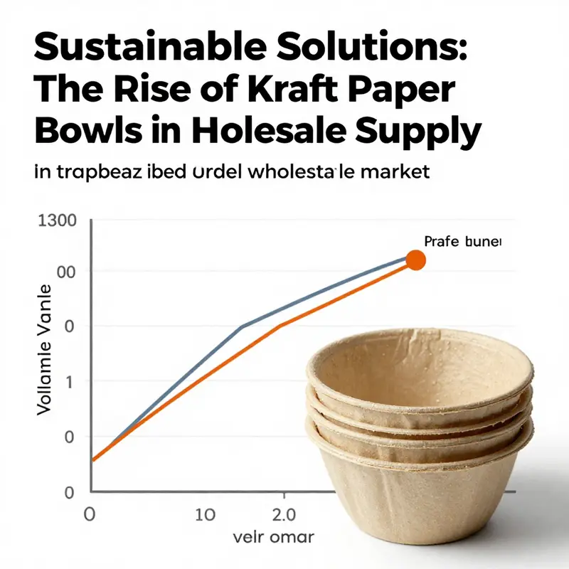 A range of kraft paper bowls highlighting various sizes and customization options available for wholesale.