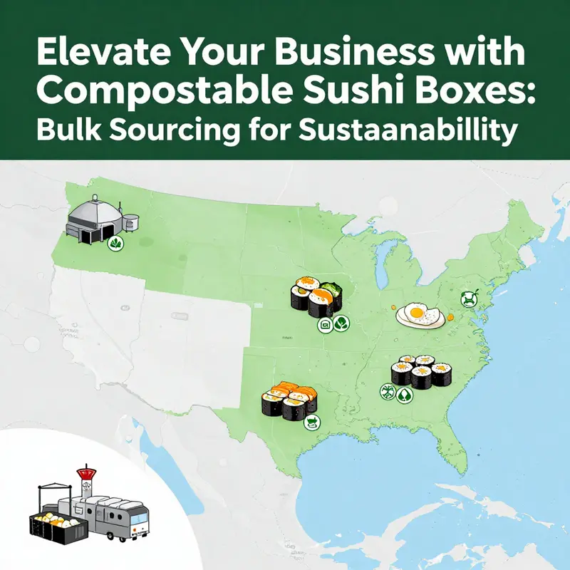 Key manufacturing regions for compostable sushi boxes, showcasing global suppliers committed to sustainability.