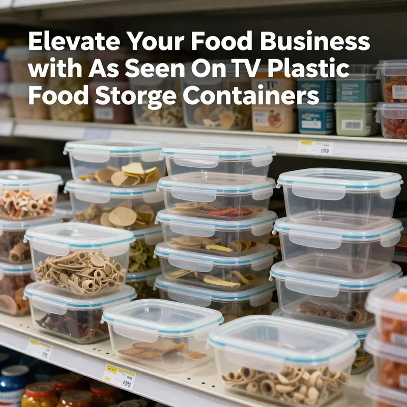 Organized kitchen space highlighted by As Seen On TV plastic food storage containers, showcasing convenience and accessibility.
