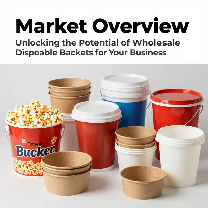 An overview of market trends in wholesale disposable buckets, highlighting key product types.