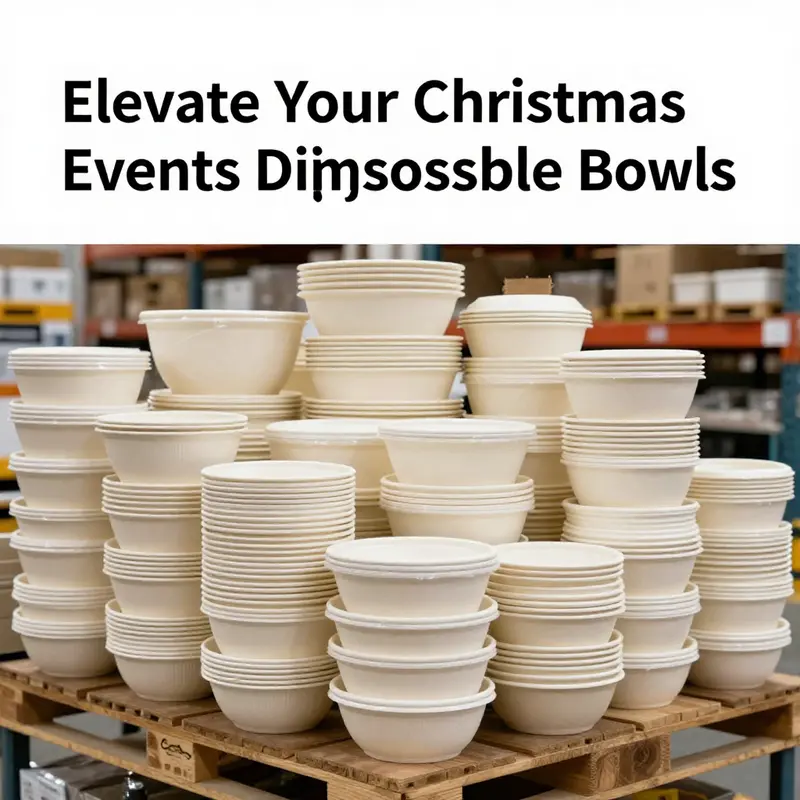 A vibrant assortment of disposable bowls ideal for Christmas celebrations.