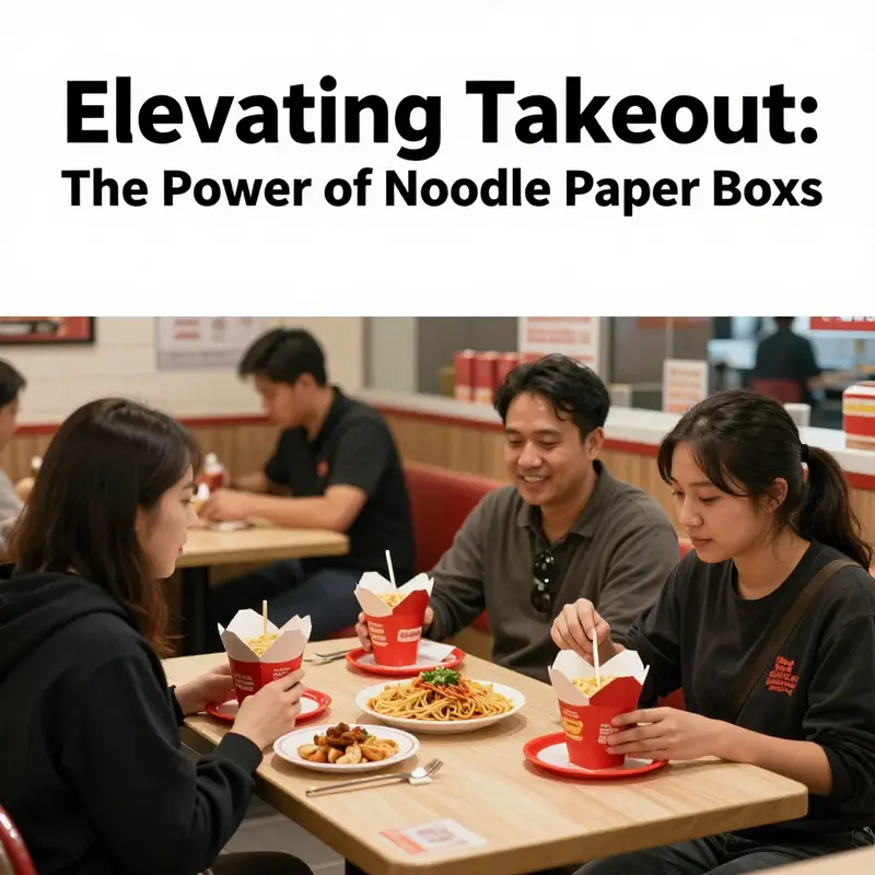 Kraft paper’s natural texture emphasizes its eco-friendly characteristics, suitable for noodle boxes.