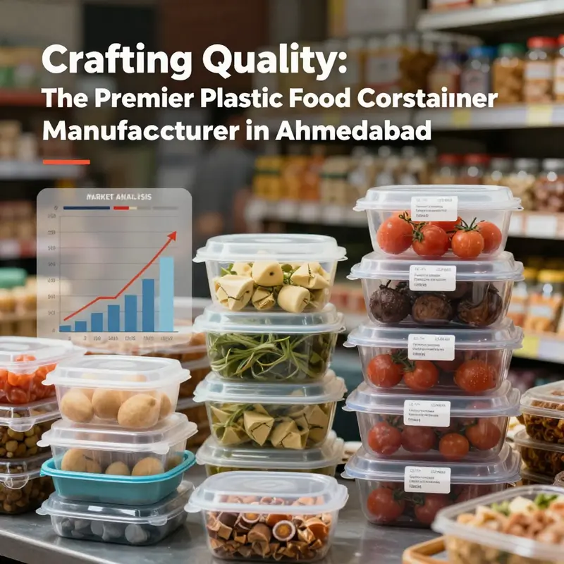 The bustling production facility of Uma Krupa Plast, a leader in plastic food container manufacturing in Ahmedabad.