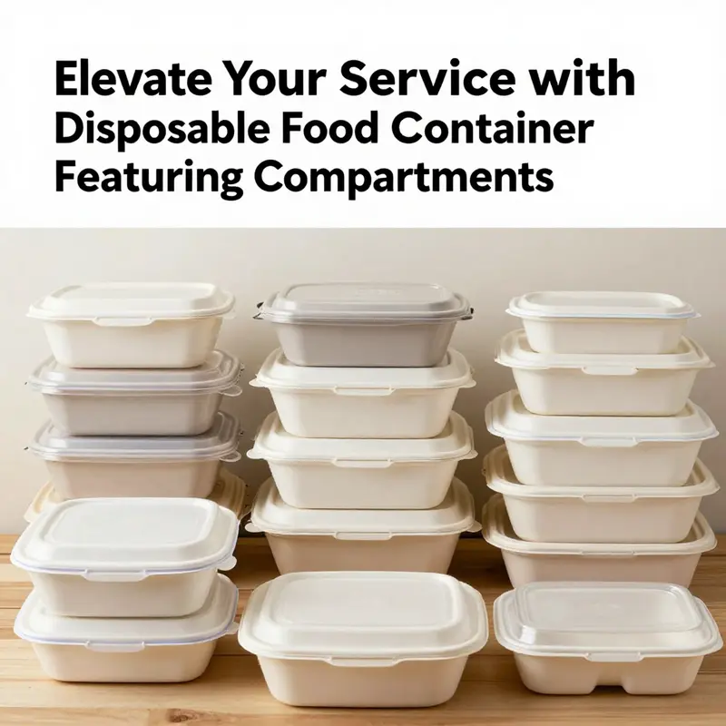 A selection of disposable food containers in different materials suitable for various applications.