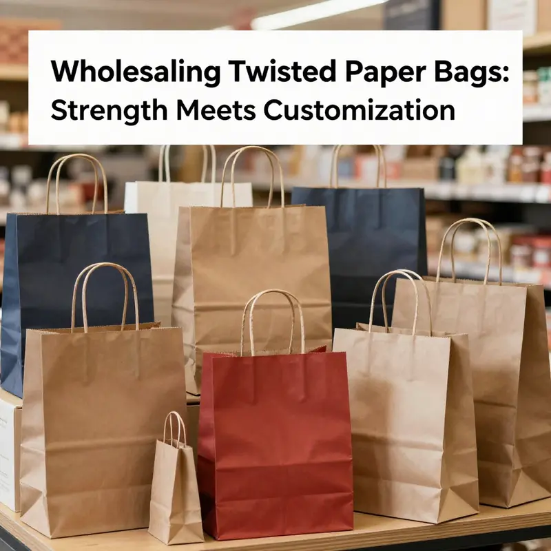 Diverse Types of Wholesale Twisted Handle Paper Bags in Retail Settings