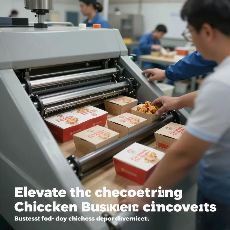 A selection of vibrant and eco-friendly paper fried chicken boxes showcasing sustainability.
