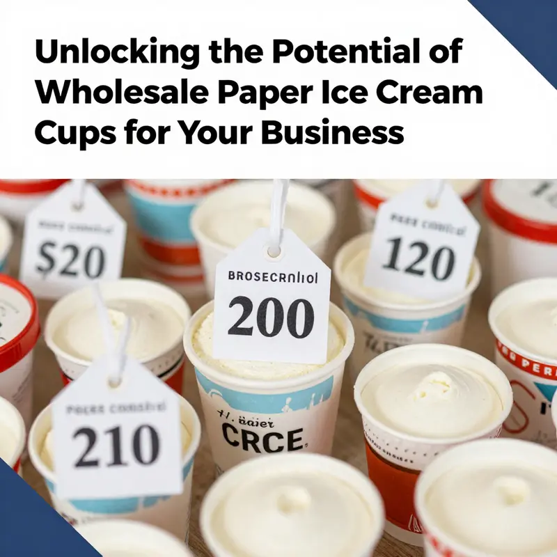 Diverse specifications of paper ice cream cups that highlight their customizability and design options.