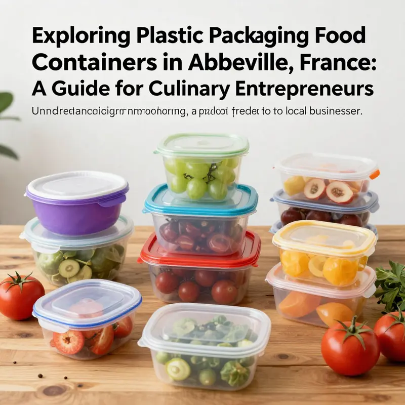An assortment of colorful plastic food packaging containers suitable for various culinary applications displayed on a wooden surface.