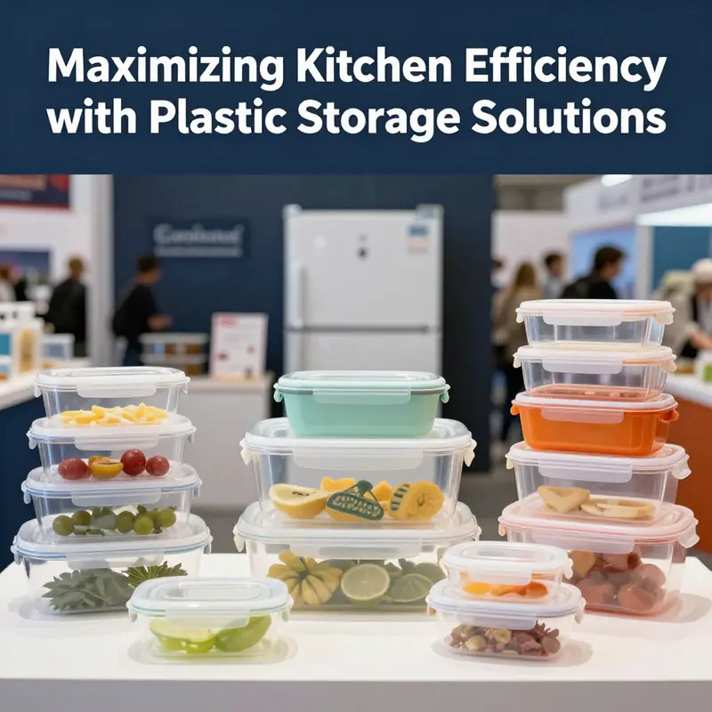 An organized kitchen utilizing plastic refrigerator storage boxes for optimal food arrangement.