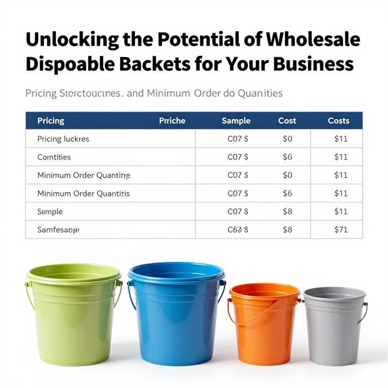 An overview of market trends in wholesale disposable buckets, highlighting key product types.