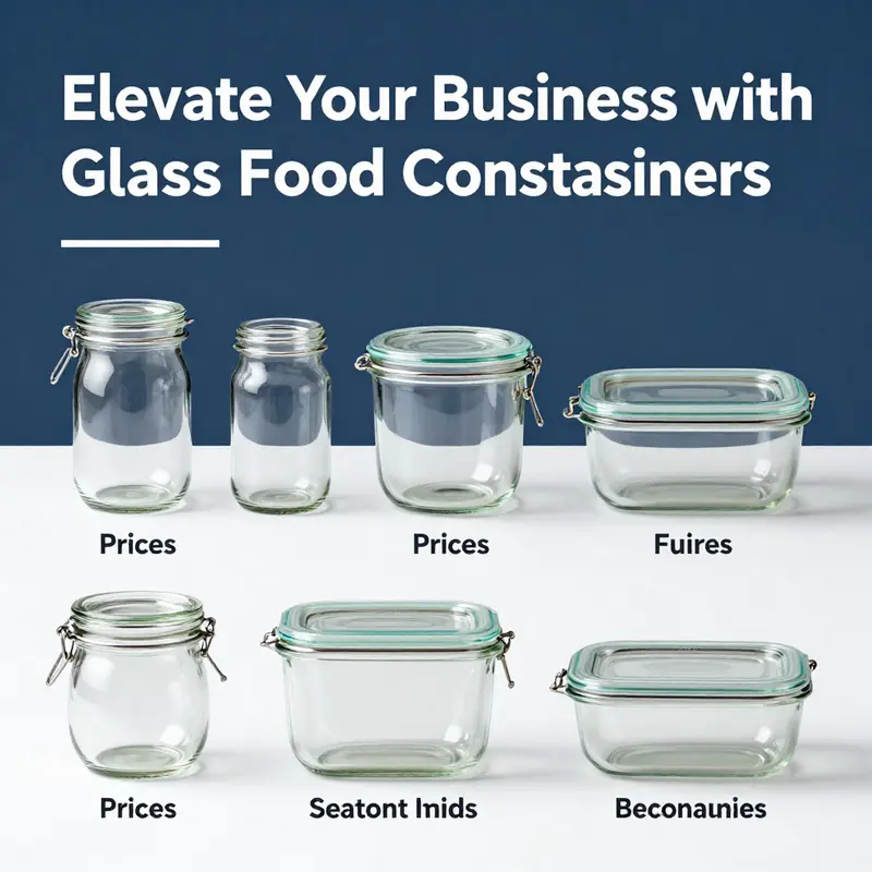 A dynamic market scene highlighting the variety and appeal of wholesale glass food containers.