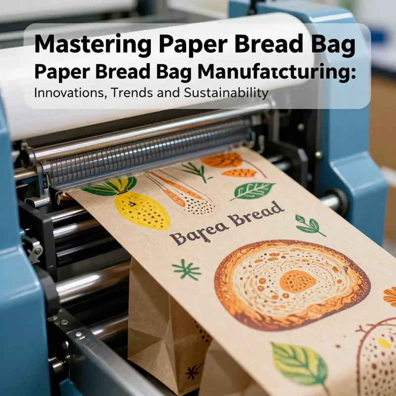 High-speed printing technology used in the production of paper bread bags.