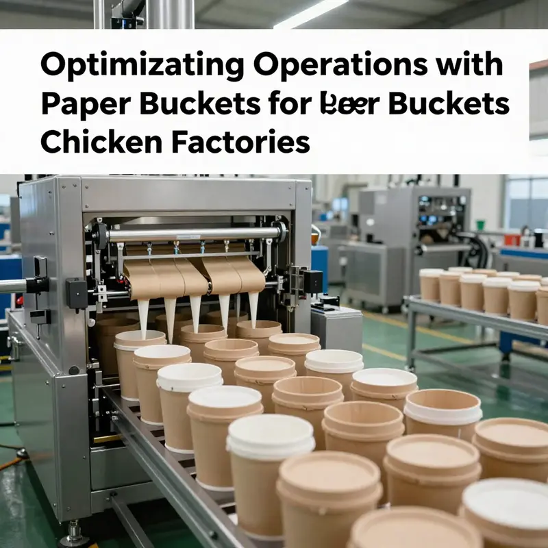 Various food-grade paper buckets designed for chicken packaging, showcasing their safety and quality.