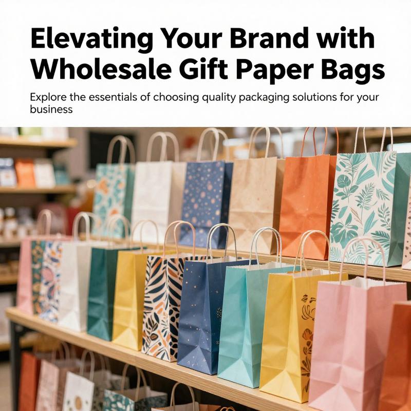 A retail display of colorful and diverse gift paper bags attracting customers.