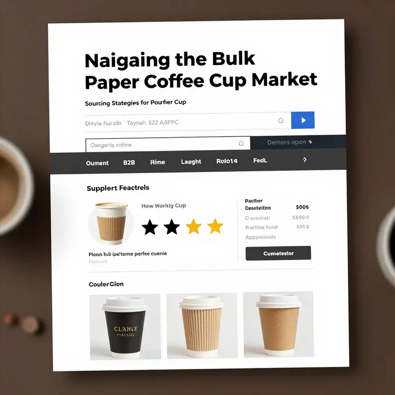 An infographic showing the flow of the bulk paper coffee cup supply chain from production to delivery.