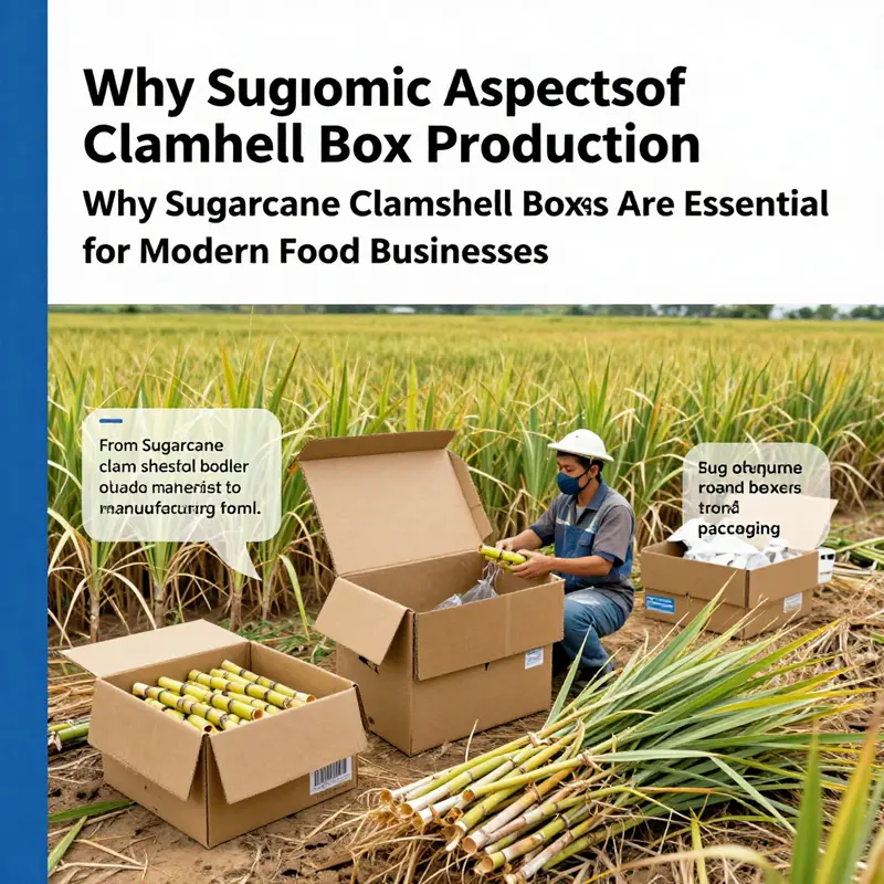 Sugarcane clamshell boxes poised in a natural setting, emphasizing their eco-friendly qualities.