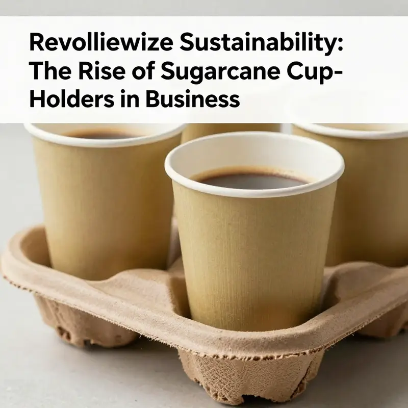 Sugarcane cup holders, made from sustainable materials, presenting a stylish alternative to plastic.