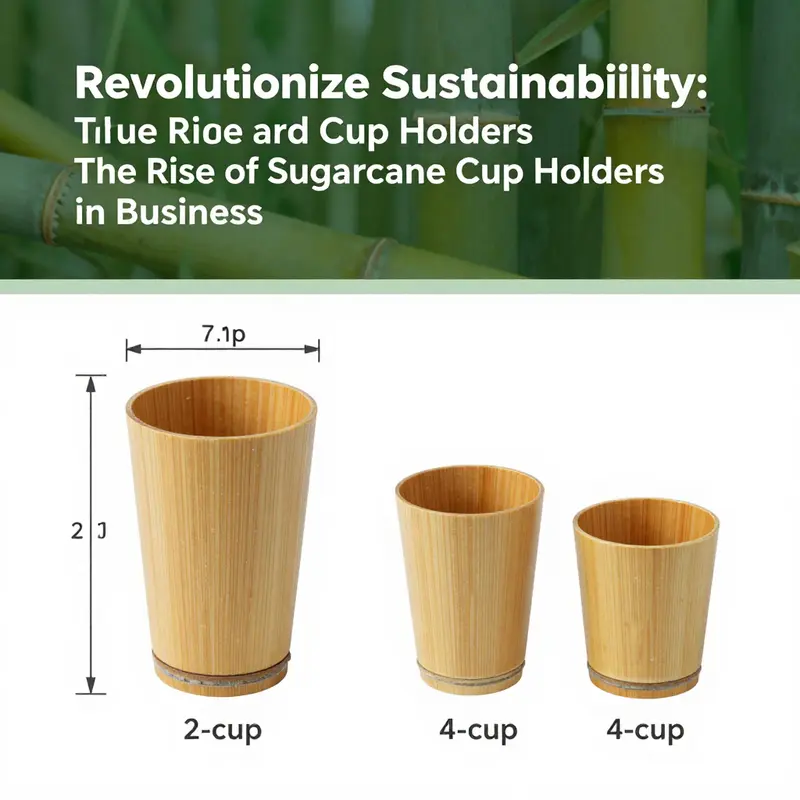 Sugarcane cup holders, made from sustainable materials, presenting a stylish alternative to plastic.