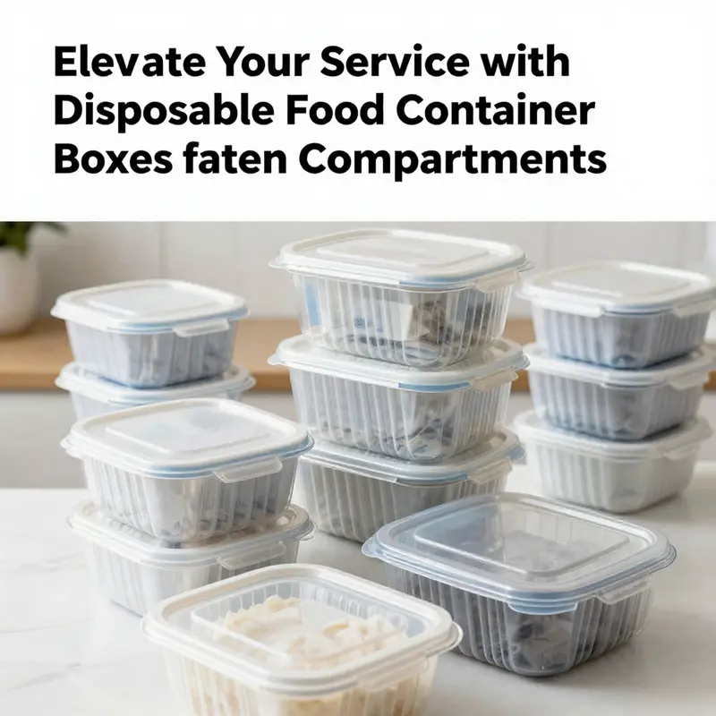 A selection of disposable food containers in different materials suitable for various applications.