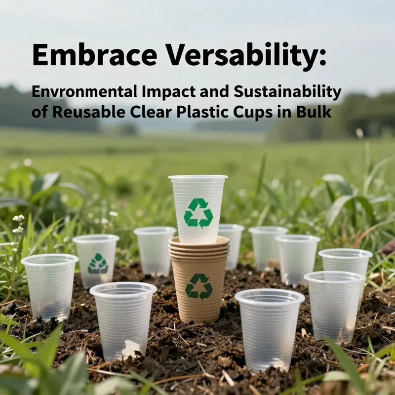 Durable and stylish clear plastic cups ready for service.