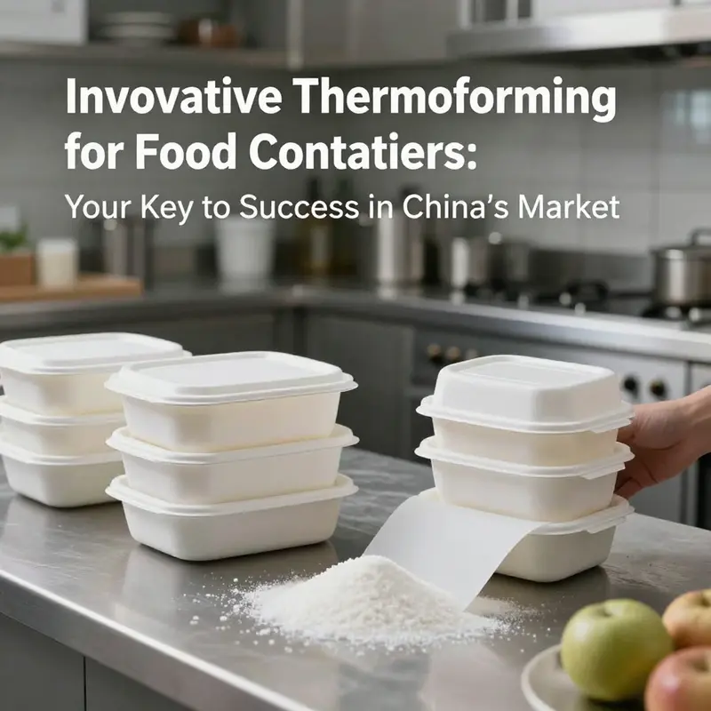 An overview of a factory where advanced thermoforming machines efficiently produce food containers.