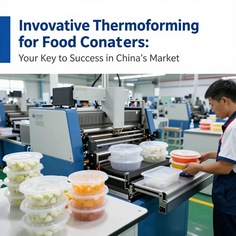 An overview of a factory where advanced thermoforming machines efficiently produce food containers.