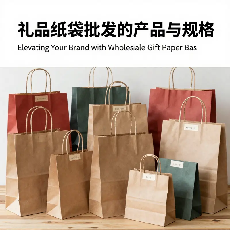 A range of diverse gift paper bags showcasing different materials and designs.