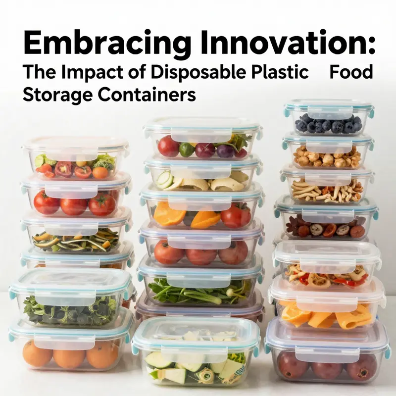 A vibrant assortment of disposable plastic food storage containers demonstrating their diverse applications.