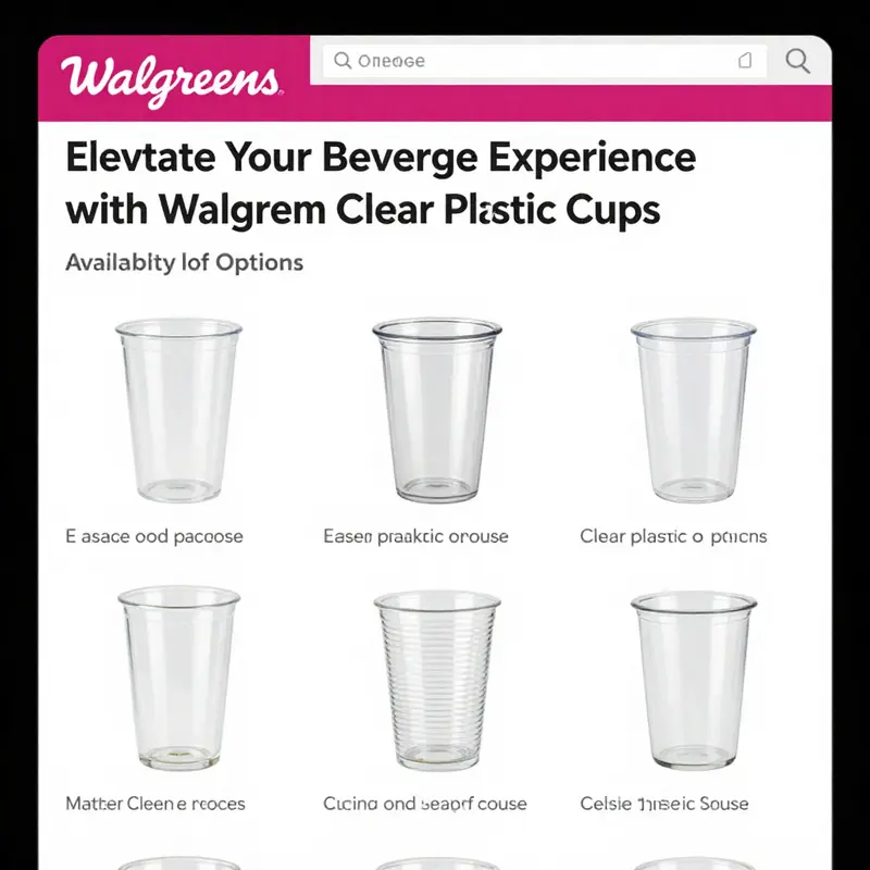 A detailed view of Walgreens clear plastic cups highlighting their high-quality materials.