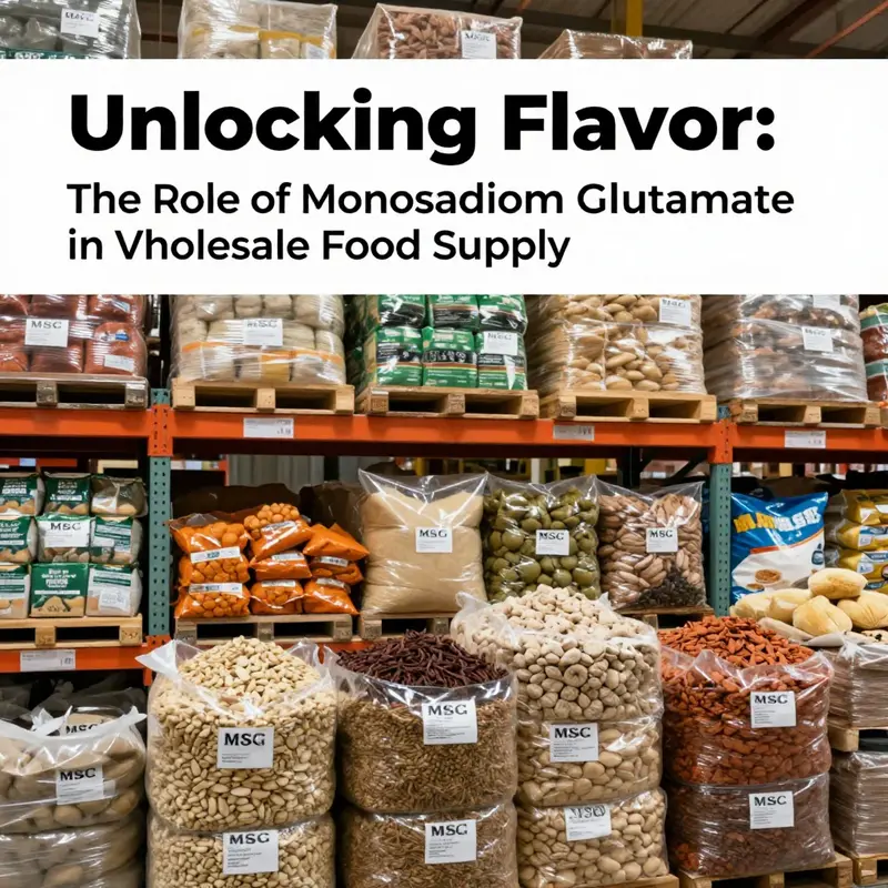 A variety of MSG-rich foods available at wholesale suppliers, ready to enhance culinary creations.