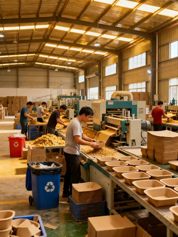 Xiamen Zi Heng: Pioneering eco-friendly production of kraft rectangular bowls.