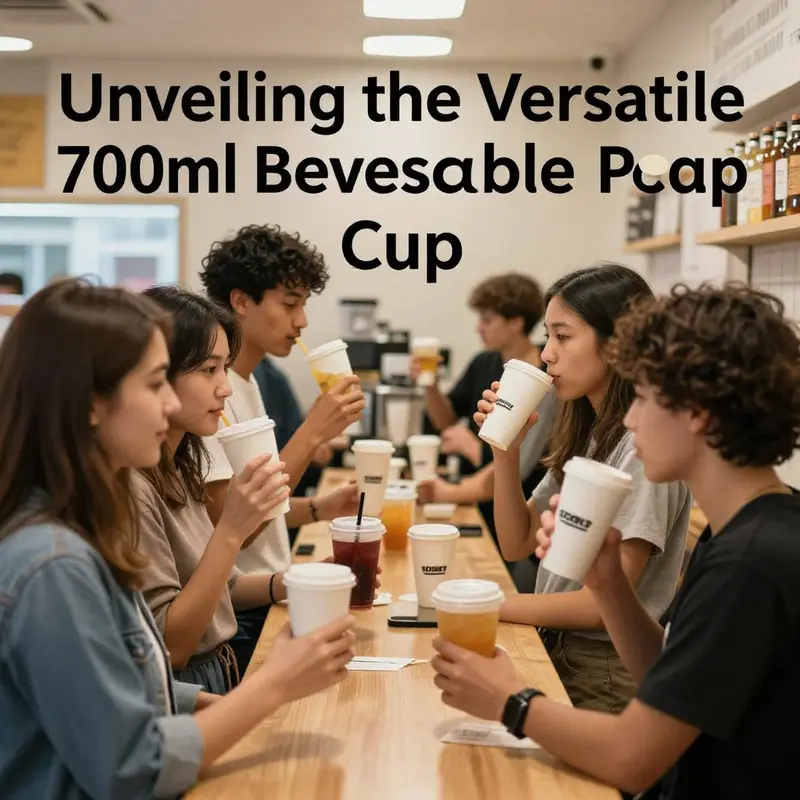Clear visibility of a bubble tea in a 700ml disposable plastic cup, illustrating its material safety and appeals for beverage servings.