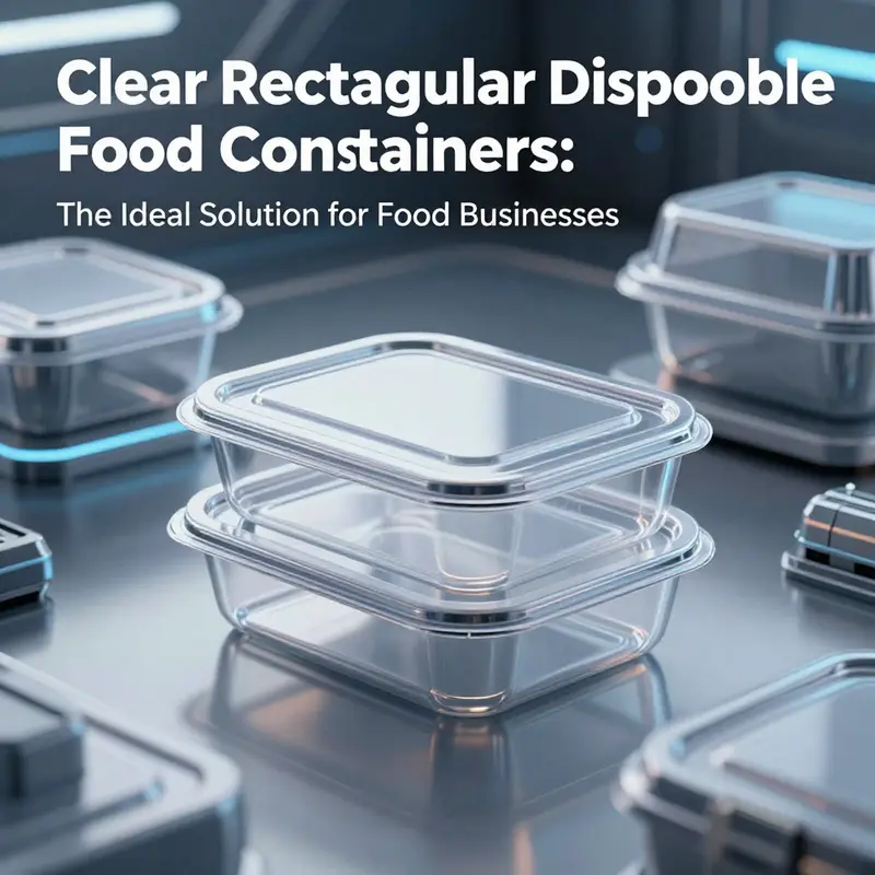 Versatile clear rectangular food containers showcasing different food types.