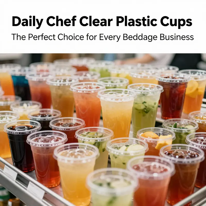 Daily Chef Clear Plastic Cups serve a variety of beverages, ideal for both casual and formal events.