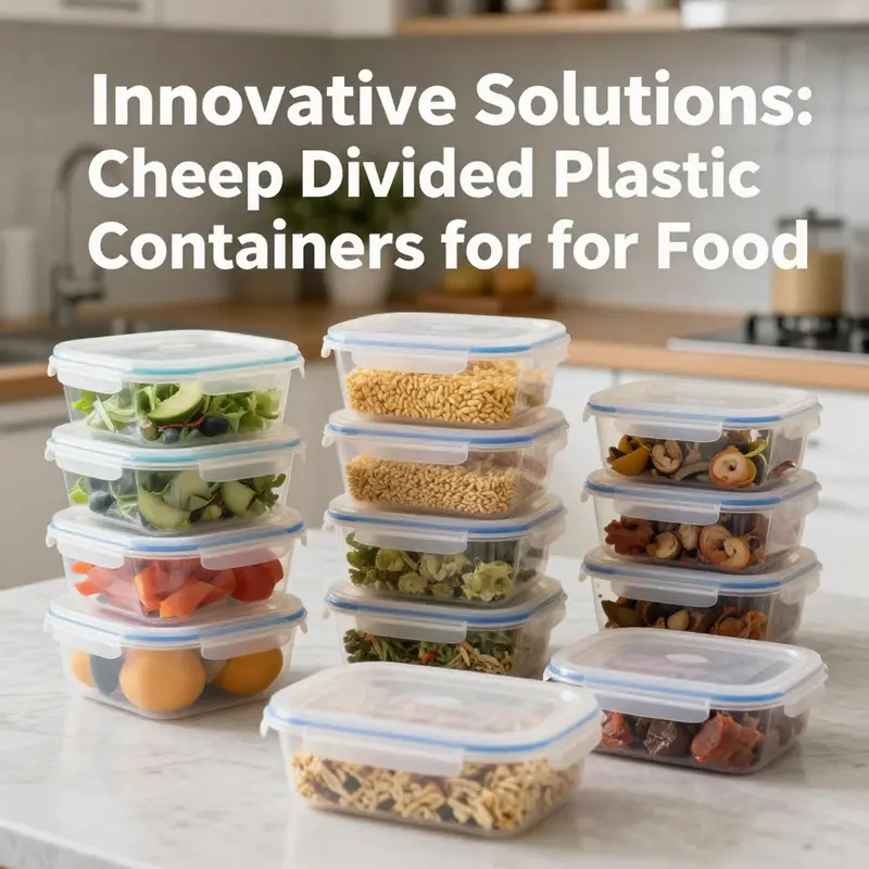 Cheap divided plastic containers effectively organize meals for easy prep and distribution.