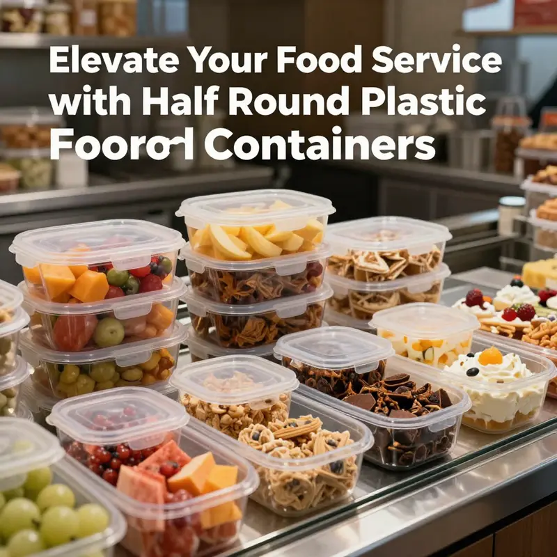 Half round plastic food containers showcasing their versatility in food preservation.