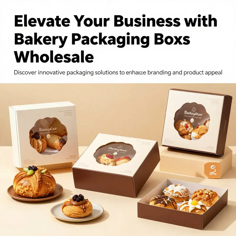 Various bakery goods in stylish packaging highlighting quality and appeal.