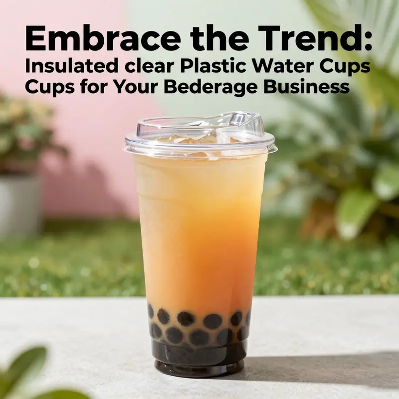 An insulated clear plastic cup displaying vibrant bubble tea, illustrating the product’s visual appeal and practicality.
