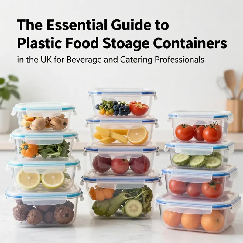 Diverse shapes and sizes of plastic food storage containers designed for optimal organization and freshness.