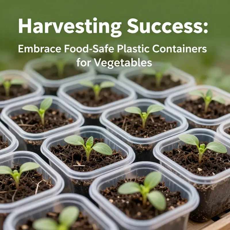 Rooftop garden with diverse vegetable growth in food-safe plastic containers.