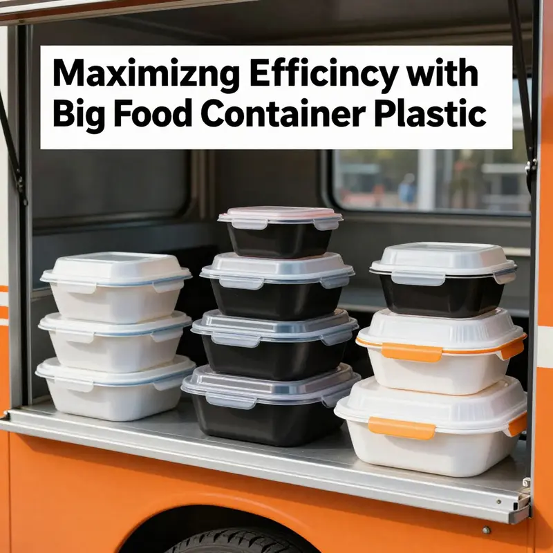 Diverse material options for big food containers highlight durability and versatility for food service.